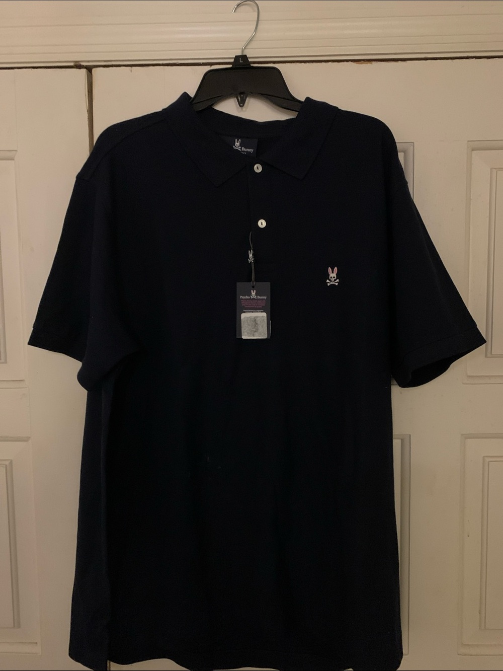 Psycho Bunny Navy Polo Shirt with Embroidered Logo